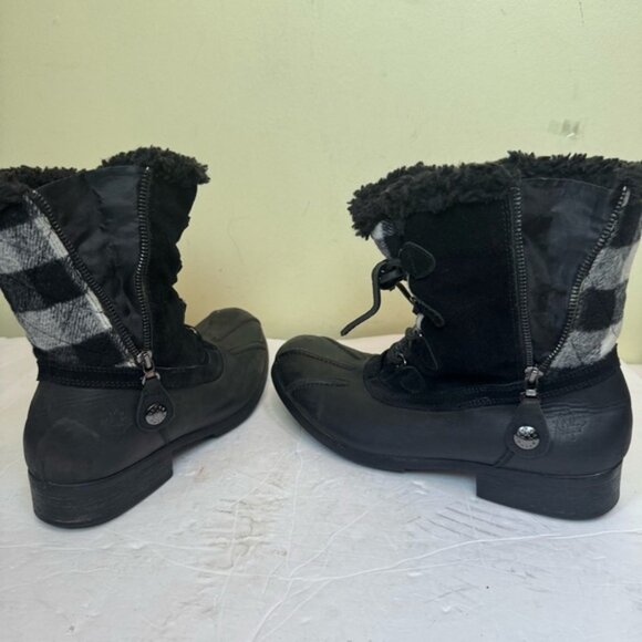 Pajar Waterproof Winter Boots Zipper Lace Up Rubber Soles Faux Fur Warm Snow 9.5 - Picture 3 of 16